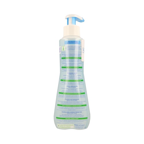 MUSTELA Agua limpiadora sin aclarado, para cara y zonas del pañal MUSTELA 300 ml.