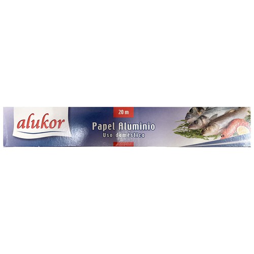 Papel de aluminio ALUKOR 20 mts.