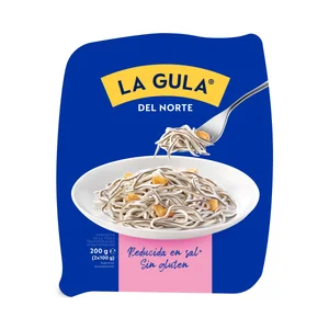 LA GULA DEL NORTE Sucedaneo de angulas sin gluten y reducidas en sal 2x100 g.