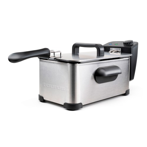 Freidora TAURUS DF2030 Inox, 2000W, capacidad 3L, termostato regulable hasta 190ºC