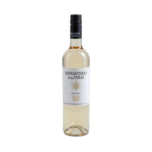 MONASTERIO DE LAS VIÑAS Blanco Macabeo 0.0% alcohol botella 75 cl.