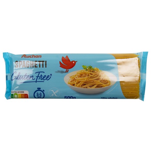 Pasta spaghetti sin gluten PRODUCTO ALCAMPO 500 g.