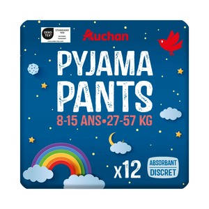Producto Alcampo Pañales de Noche Talla 8 Unisex (27-57 Kg) 12 Ud
