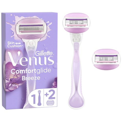 VENUS Maquina para depliación femenina con 2 cabezales de 3 hojas VENUS Comfort giide breeze de Gillette.