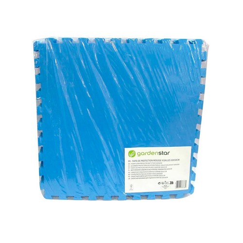Pack de 9 piezas protector de suelo 50x50cm, GARDEN STAR.