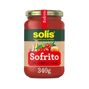 SOLÍS Tomate para sofrito con cebolla y ajo, 340 g.