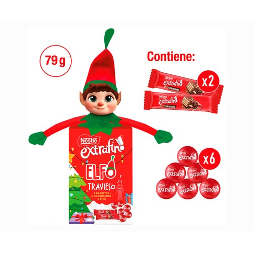 NESTLÉ Lote chocolates y elfo travieso 79 g.