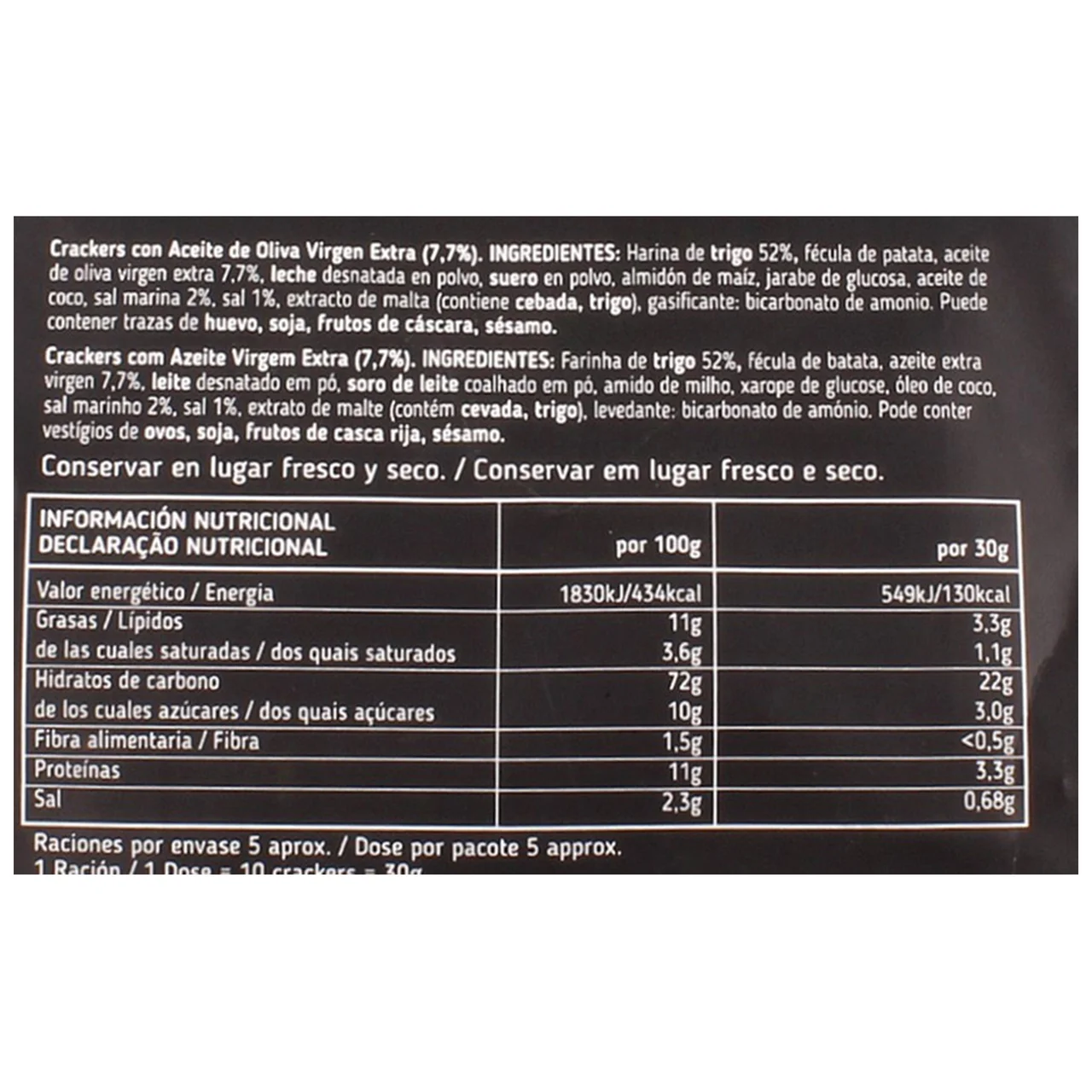 Gourmet Crackers original con aceite de oliva 150 g.