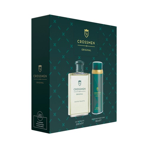 CROSSMEN Original Estuche regalo para hombre con colonia (200 ml) y desodorante spray (150 ml).