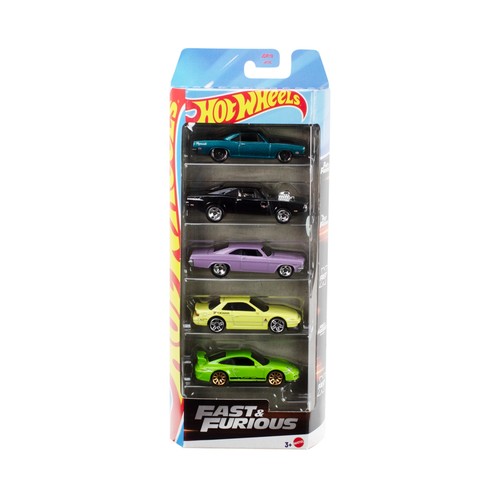 Set De 5 Vehiculos Fast & Furious +3 Años, Hot Wheels MATTEL