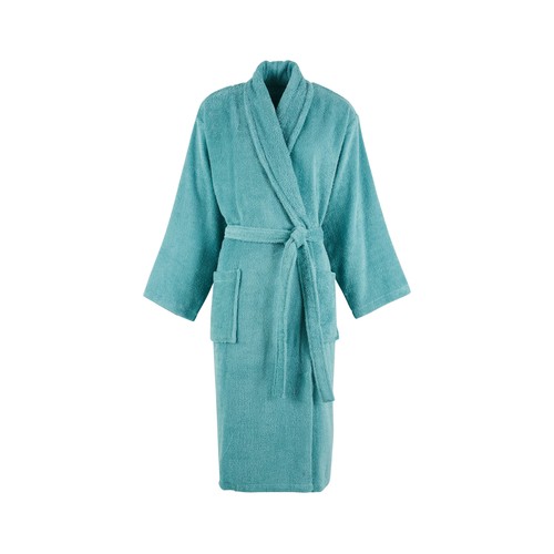 Albornoz rizo unisex 100% algodón smoking azul, 380g/m², ACTUEL. 
