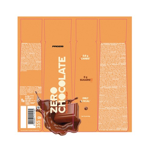 PROZIS Sirope de chocolate con proteínas Zero 355 g.