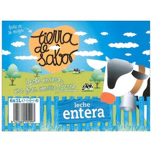precios Tierra De Sabor Leche De Vaca Entera 6 X 1 L. en Alcampo