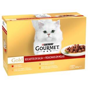 PURINA GOURMET Comida para gatos húmeda en salsa PURINA GOURMET 12 uds. 85 g.