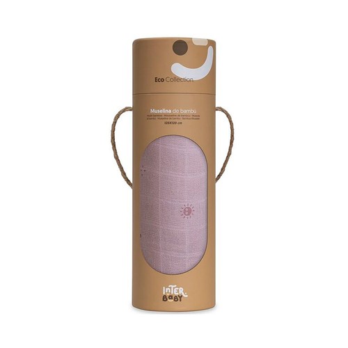 Pañal de tela rosa, muselina bambú duende de polvo, INTERBABY.