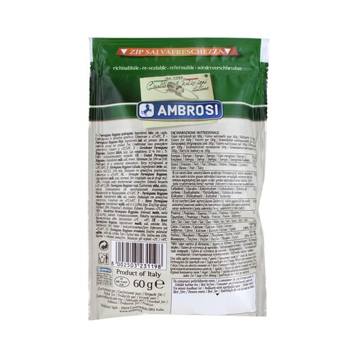 AMBROSI Queso en polvo Parmigiano AMBROSI 60 g.