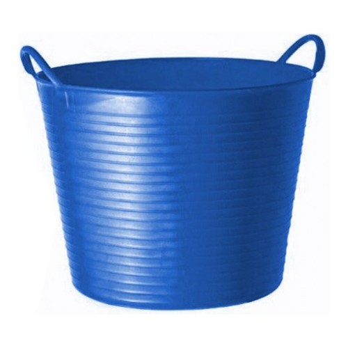 Cubo flexible multiuso de plástico virgen de color azul, con capacidad de 26 litros y para uso alimentario ALTUNA.