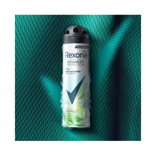 REXONA Men advanced protection cooling Desodorante en spray para hombre, antitranspirante hasta 72 horas 200 ml.