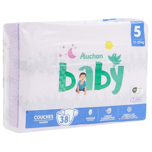 PRODUCTO ALCAMPO Baby Pañales talla 5 (11-25 kg) 38 uds.