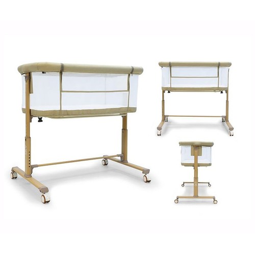 Minicuna plegable Sky, color beige, ASALVO.