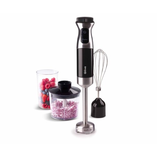 Batidora de mano QILIVE Q.5605, 1000W, 20 velocidades + Turbo, incluye 3 accesorios.