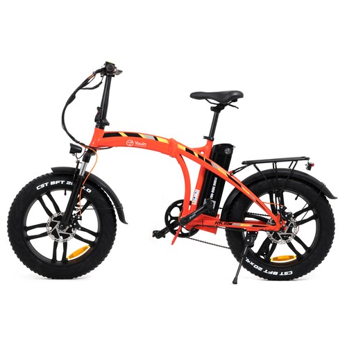  Bicicleta eléctrica YOUIN You-Ride Dubai, color naranja, 250W, 7 velocidades, ruedas 20”, autonomía 35-45km.