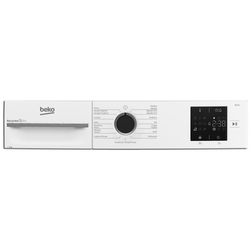 Secadora por condensación con bomba de calor BEKO BM3T38230WB BLANCA, capacidad de secado: 8KG, clasificación energética: D, H: 84,6cm, A: 59,8cm, F: 54,5cm