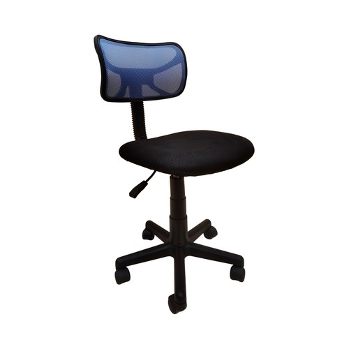 Silla de escritorio infantil 48X41X73/85, estructura de nylon, color negro-azul. CAMILO RIGAMONTI