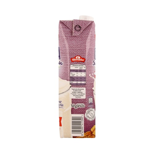 MERCADER Horchata de chufa sin lactosa y sin azúcares añadidos 1 l.