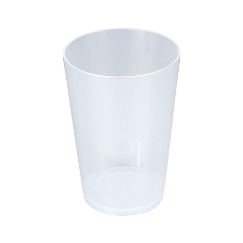 Vaso de plástico reutilizable transparente, 0,6 litros, ACTUEL.