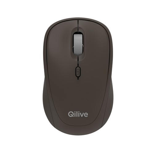 Ratón inalambrico silencioso QILIVE Q.3934, color marrón