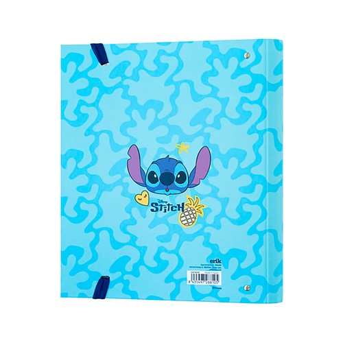 Carpeta de 4 anillas premium, Disney Stitch tropical, GRUPO ERIK.