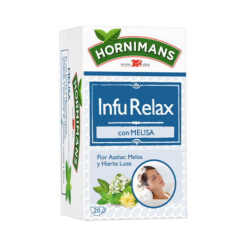 Infusión relajante de azahar, melisa, tila y hierba Luisa Infurelax HORNIMANS 20 uds. 30 g.
