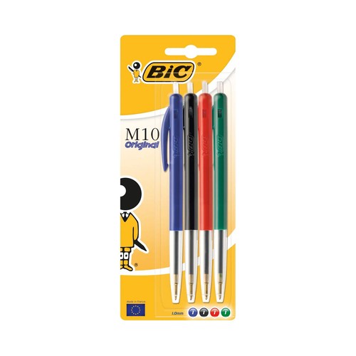Set 4 bolígrafos m10 retráctil surtido. BIC