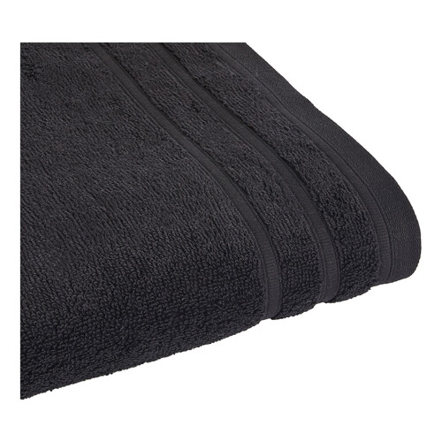 Toalla de lavabo 100% algodón color negro, densidad de 500g/m², ACTUEL.