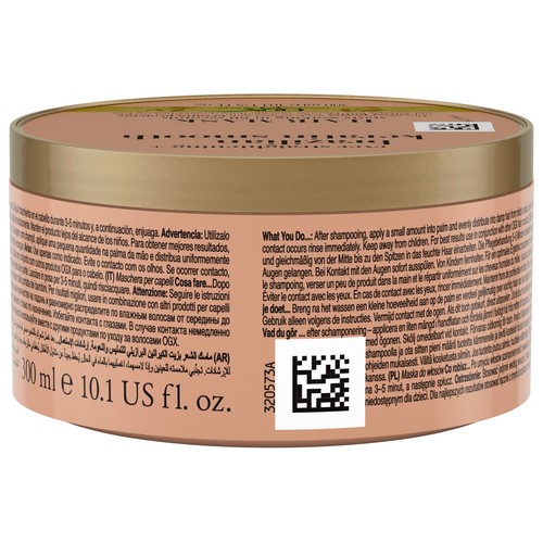 OGX Mascarilla capilar con keratina de Brasil, para cabellos rizados o encrespados 300 ml.