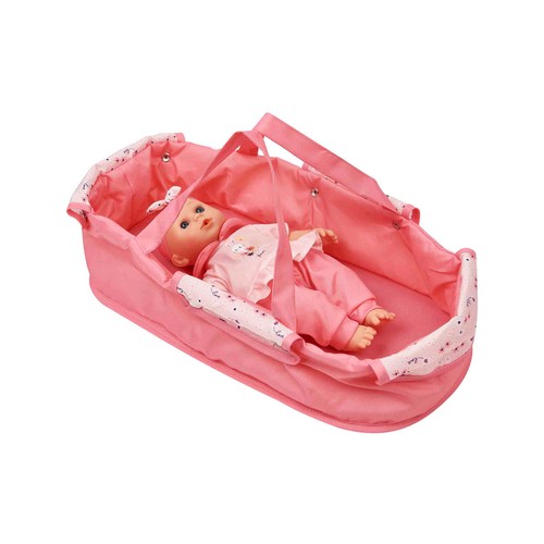 Carrito de muñecas 37x57x60cm con muñeco de 30cm, ONE TWO FUN