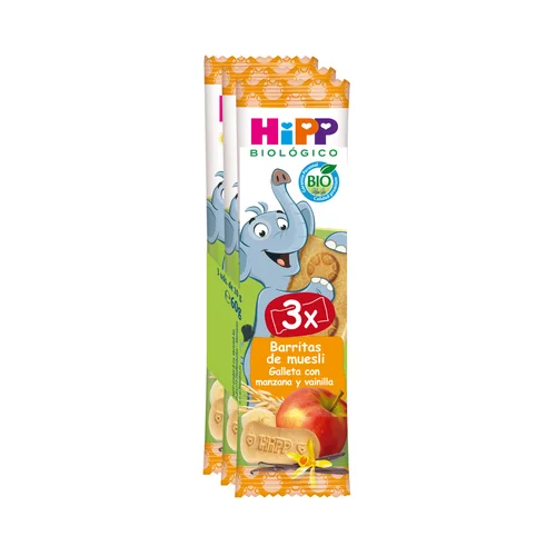 HIPP Biológico Barrita de fruta (manzana y plátano) con cereales ecológicos 2 uds.