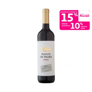 PUENTE DE PIEDRA Vino tinto crianza con D.O.P Cariñena botella 75 cl.