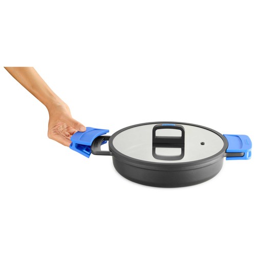 Cacerola baja 32cm de aluminio fundido con asas y tapa Solid Pro, MONIX