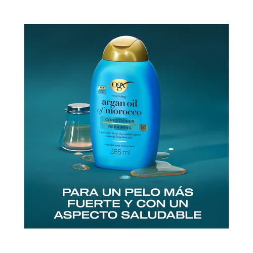 OGX Acondicionador reparador con aceite de Argán de Marruecos, para cabellos secos y dañados 385 ml.