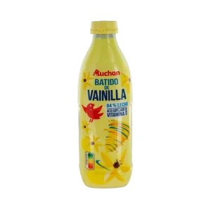 AUCHAN Batido de vainilla, elaborado con un 88% de leche 1 l. Producto Alcampo