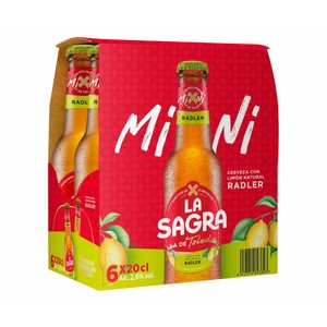 LA SAGRA Mini Cerveza radler botellín 6 bot. x 20 cl.