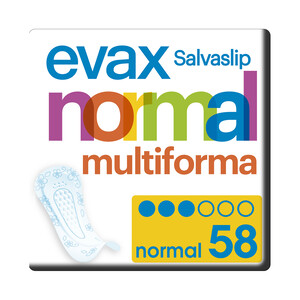 Imagen de EVAX Salvaslips normales multiforma, para todo tipo de braguitas EVAX 58 uds.
