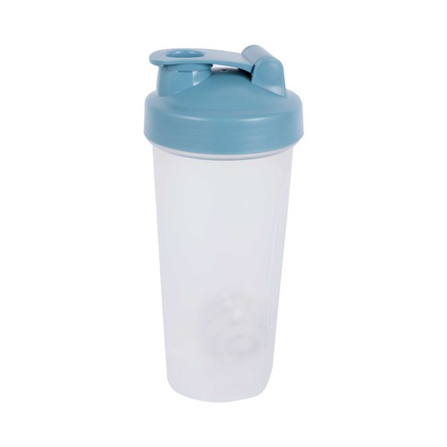 Botella de plástico Shakers 0,6L con bola mezcladora inoxidable, idal para batido de proteinas, ACTUEL