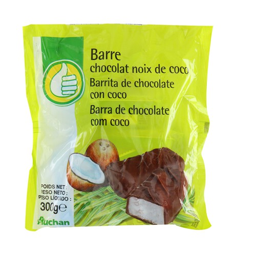 PRODUCTO ECONÓMICO ALCAMPO Barritas de chocolate rellenas de coco 300 g.