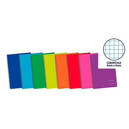 Cuaderno A4 cuadrícula 4x4 80 hojas con margen, PRODUCTO ECONÓMICO ALCAMPO.