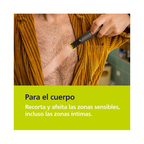 Afeitadora PHILIPS OneBlade Pro 360 QP6552/15, 2 en 1, para cara y cuerpo..