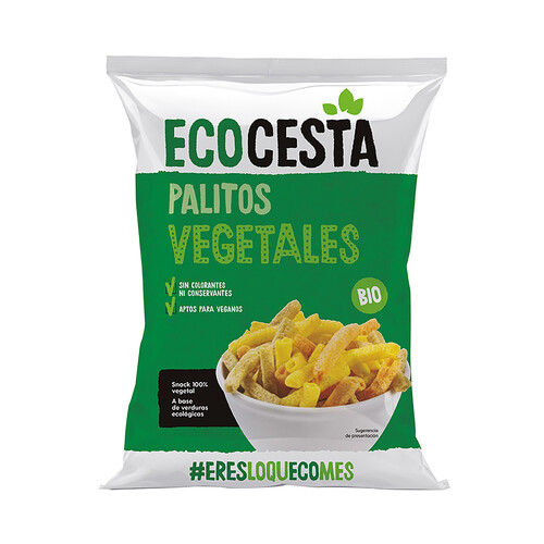 ECOCESTA Palitos 100& vegetales a base de verduras ecológicas 70 g.
