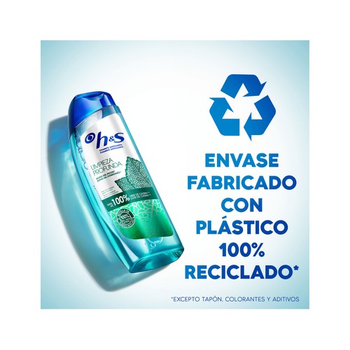 H&S Limpieza profunda Champú anticaspa (hasta 72 horas) que ayuda a aliviar el picor 300 ml.